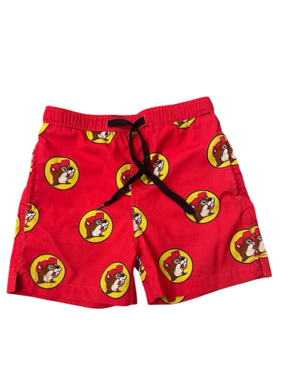 Buc-ee’s Kids Red Character-Print Swim Shorts